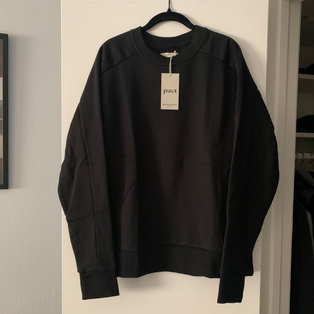 NWT Pact Men's Black Sweatshirt